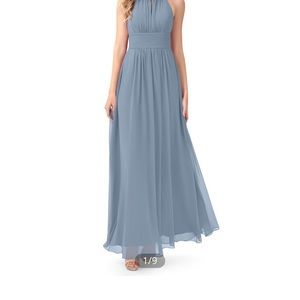 Azazie ‘Bonnie’ dusty blue bridesmaid dress